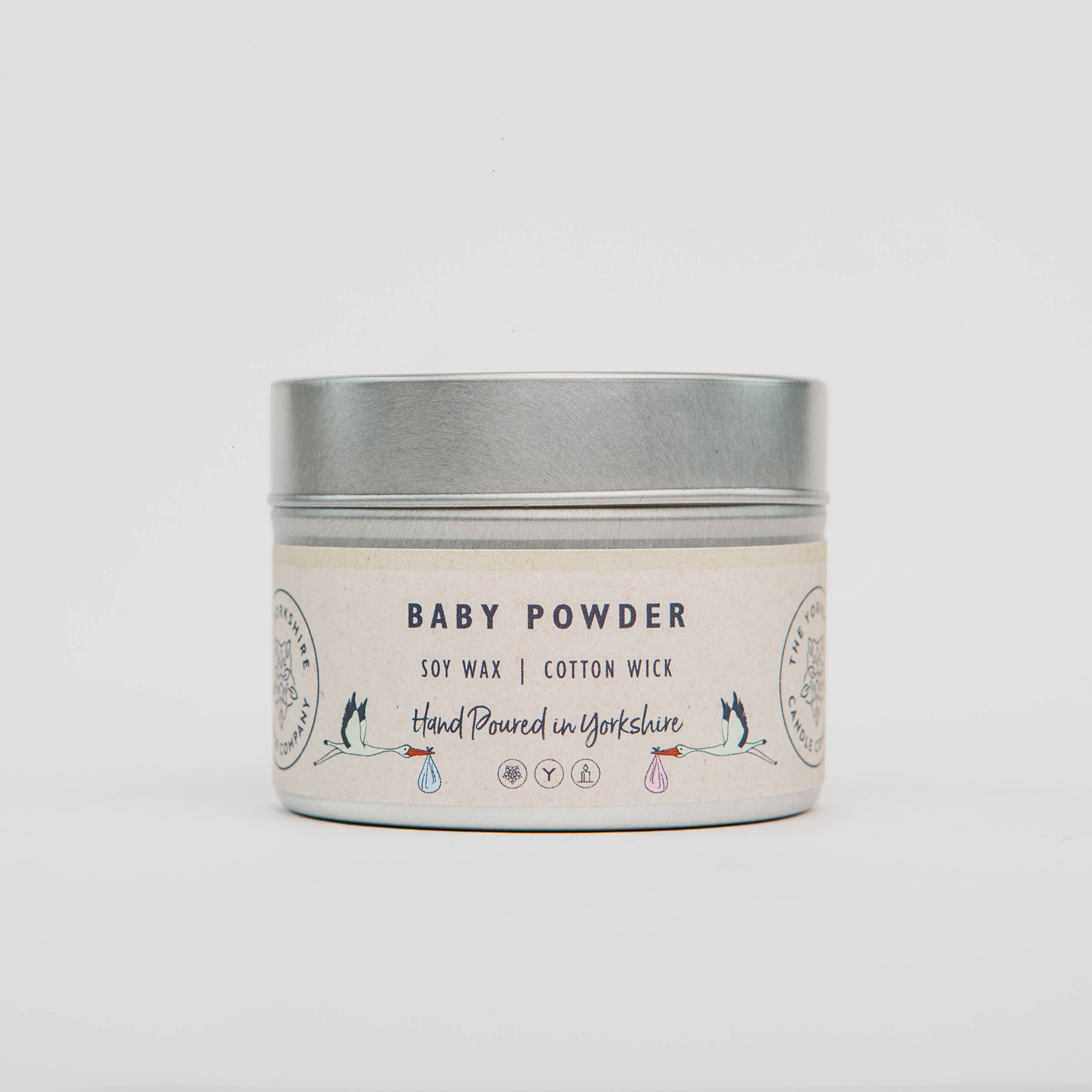The Yorkshire Candle Company Limited - Vente Bougies de voyage - Petite boîte de poudre pour bébé | Bougie parfumée | Cire de soja