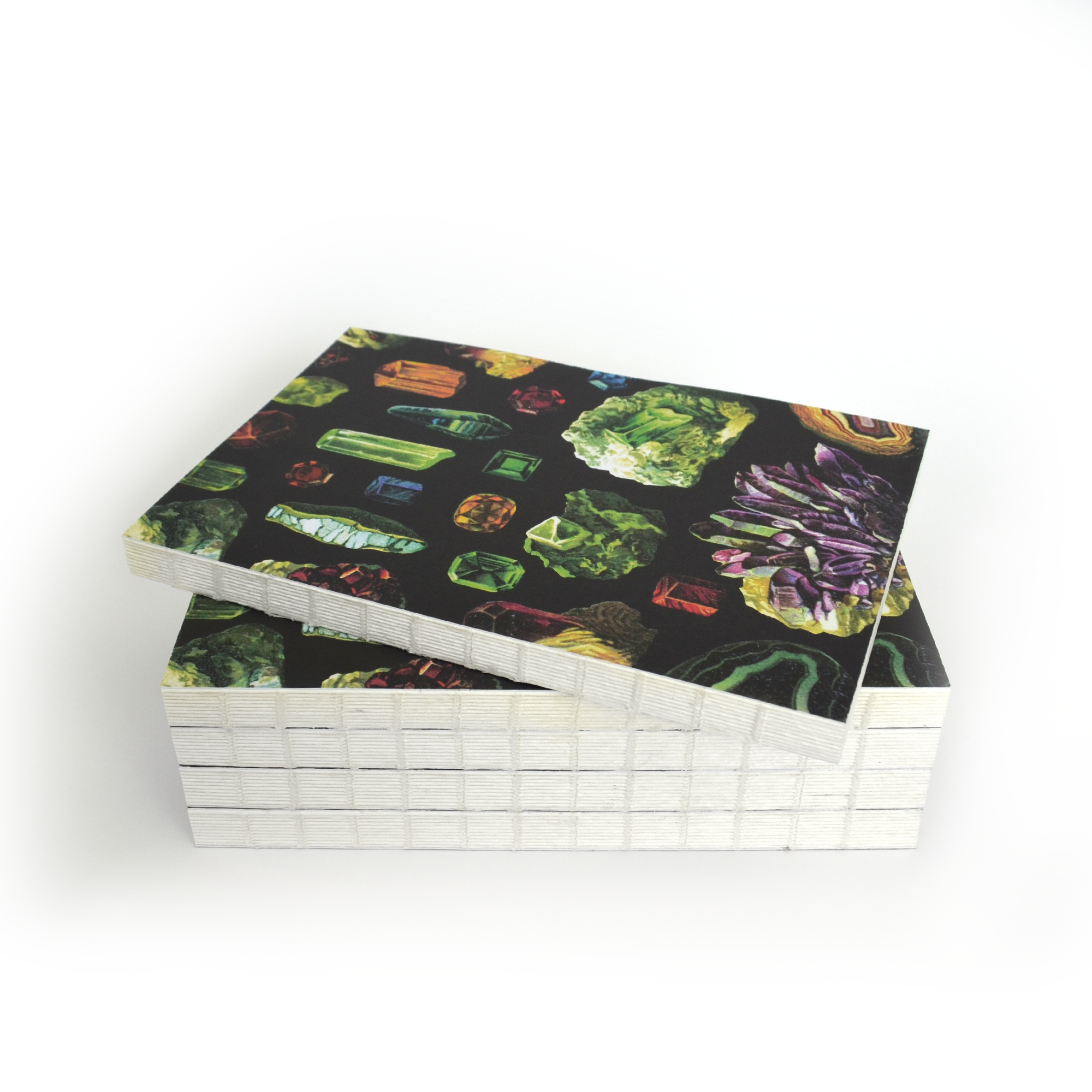 Curious Prints – wholesale Anteckningsbok – Vintage Kristaller & Mineraler Exponerad Koptisk Inbunden Anteckningsbok2