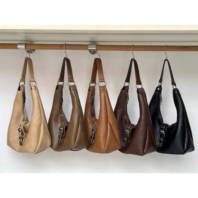 Pretty Persuasions - Wholesale Shoulder Bag - Women's - P24102 Buckle Décor Hobo Bag