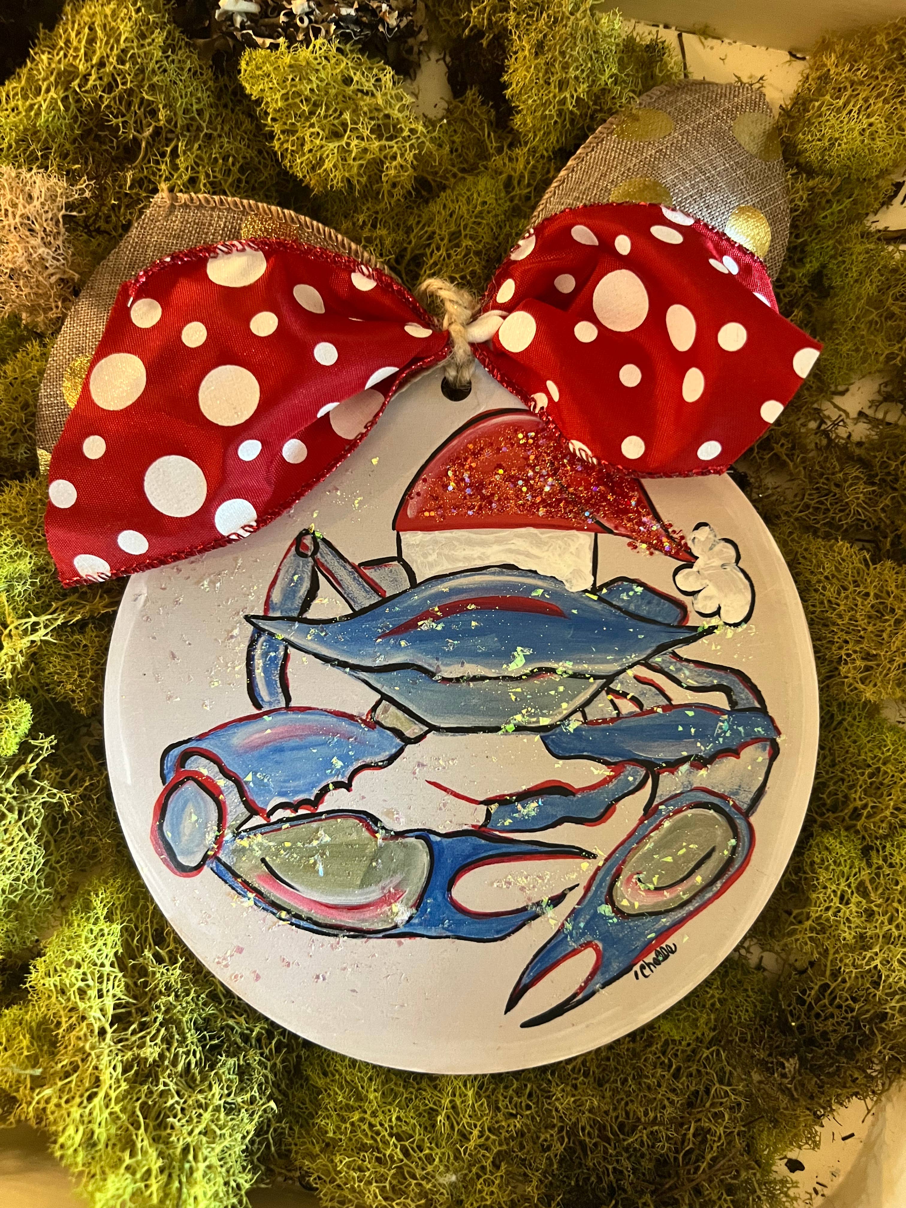 The Happy Butterfly - Wholesale Wreath - Wreath Attachments: Custom Santa Crab Attachment1
