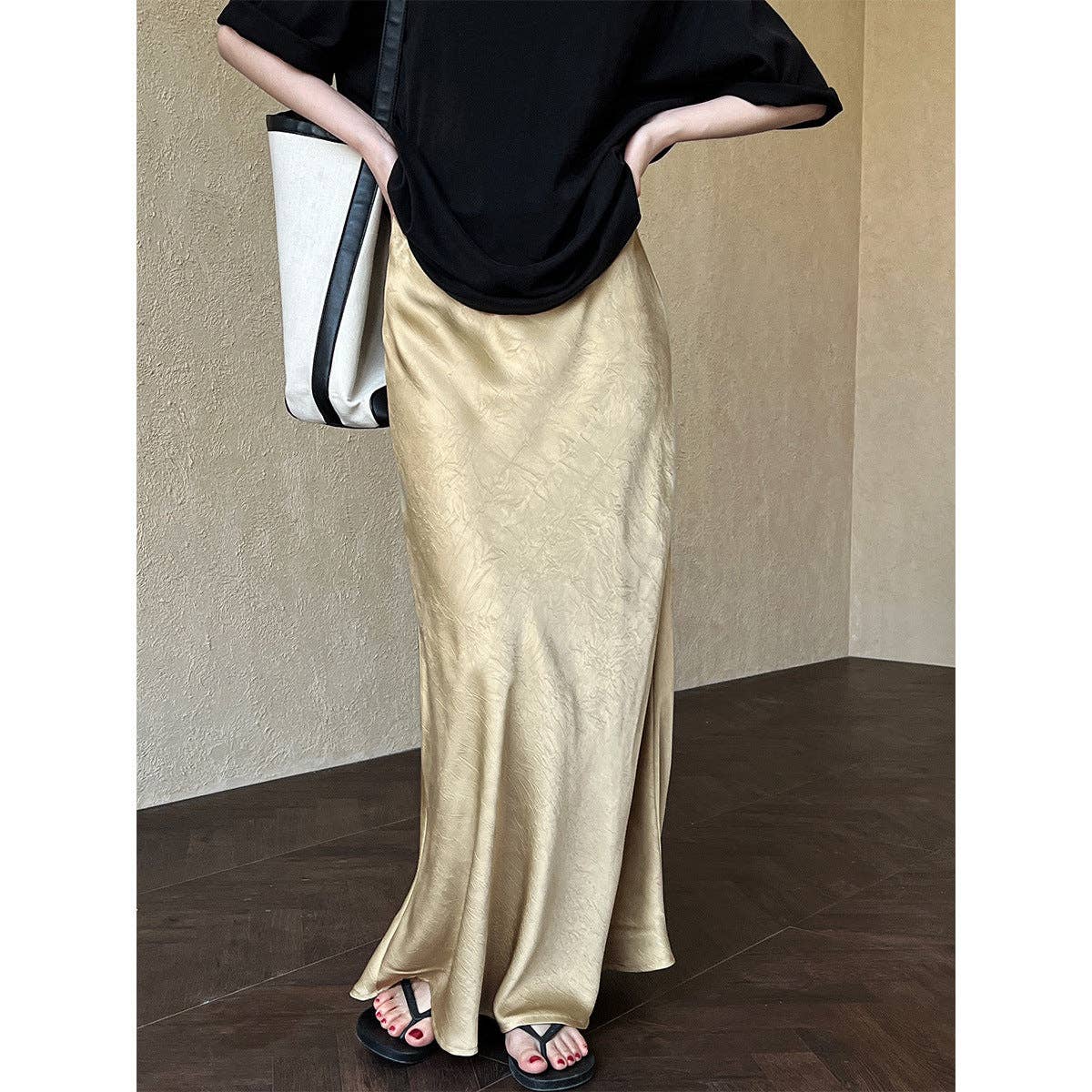 Marayn - Wholesale Skirt - Women's - 2025 NEW French Satin Mermaid Skirt Chic Autumn Elegance3