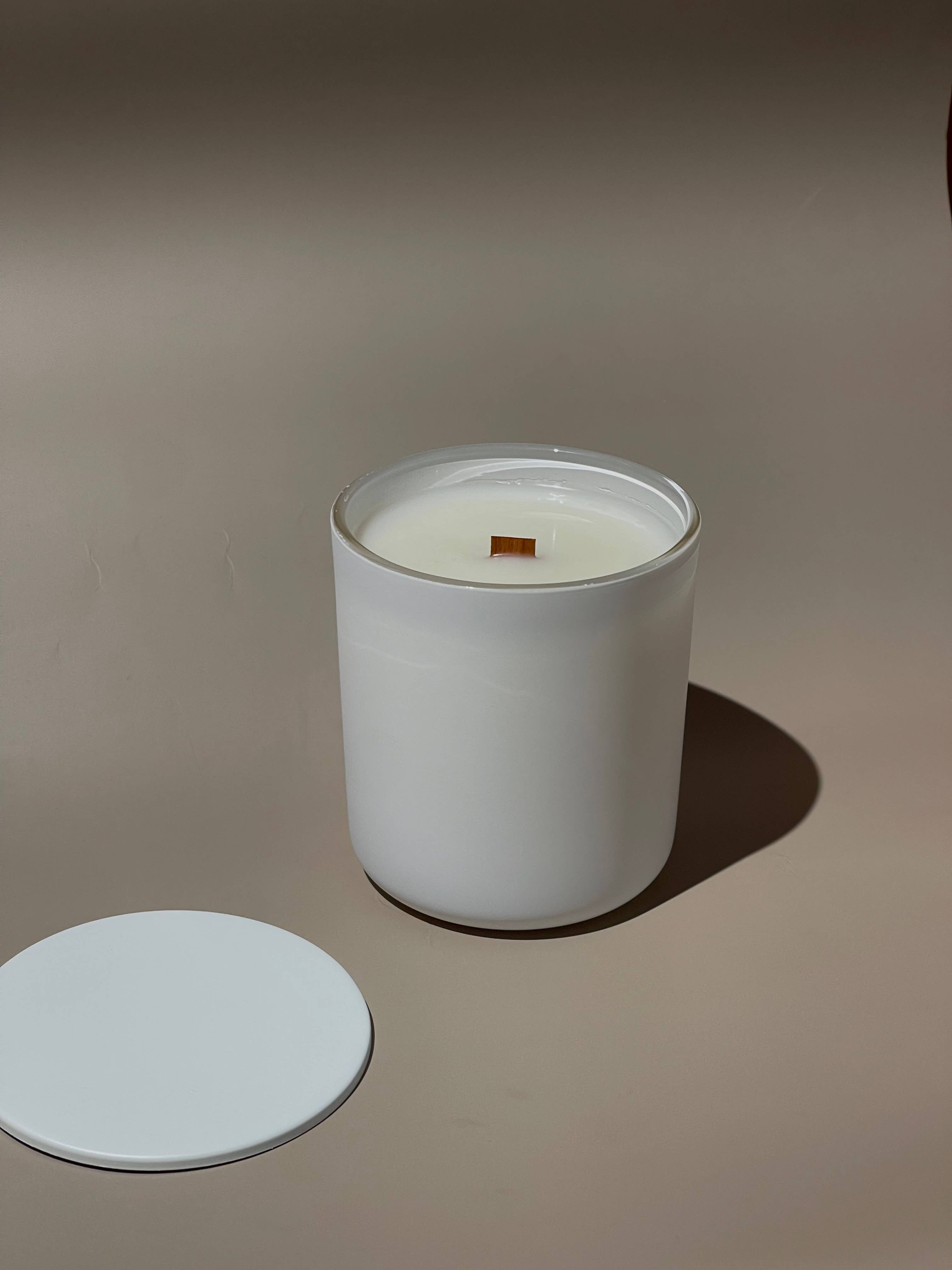 Mrs. Candlier - Wholesale Jar/Filled Candle - Coconut Candle with Wood Wick 8 & 13 oz | Custom label10