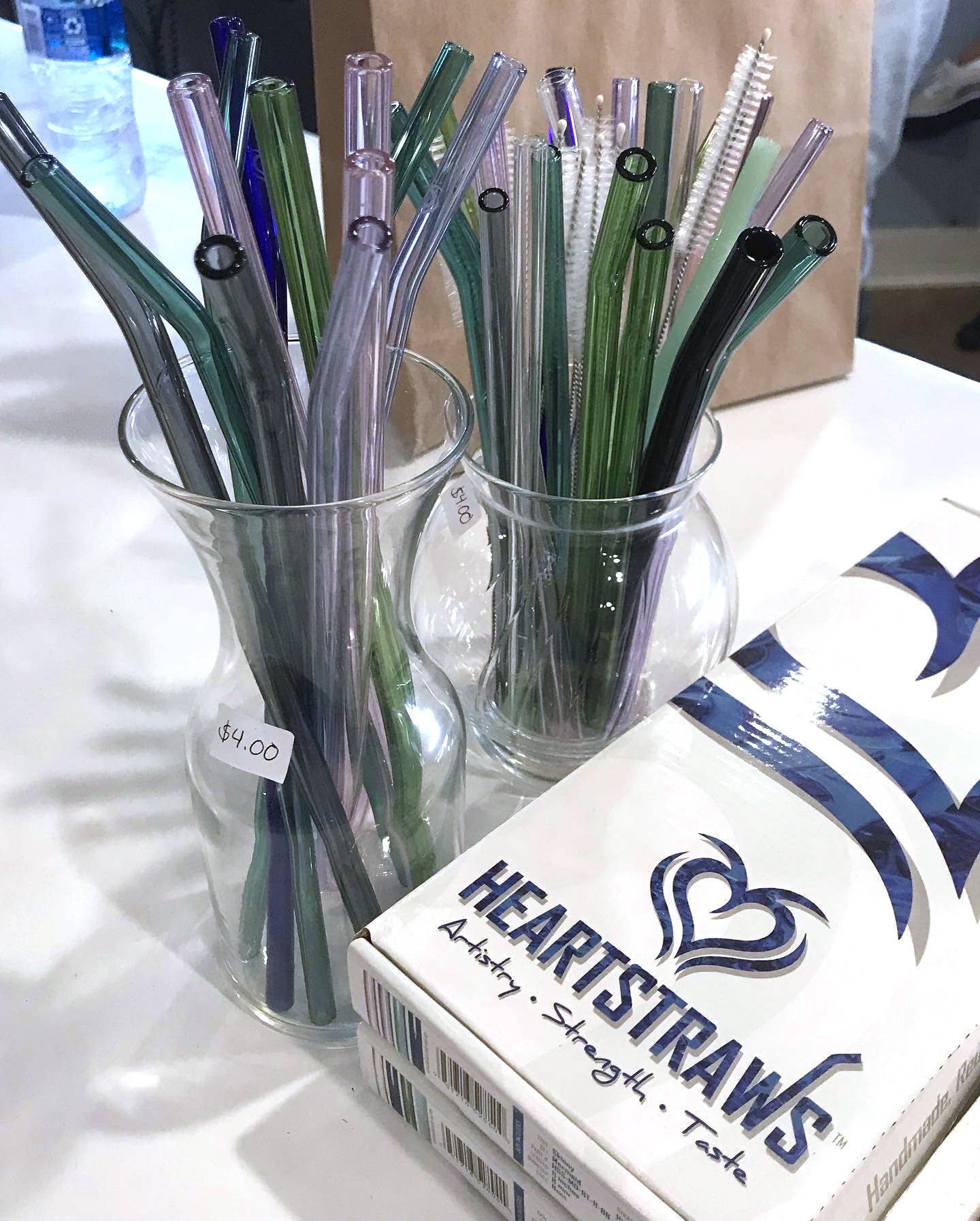 HeartStraws - Vente Paille - Pailles en verre réutilisables, 11 po x 9 mm, courbées7