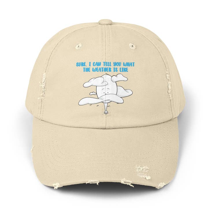 Prévisions météo pour Tall - Distressed Cap pour la vente par Art By Hedwyn