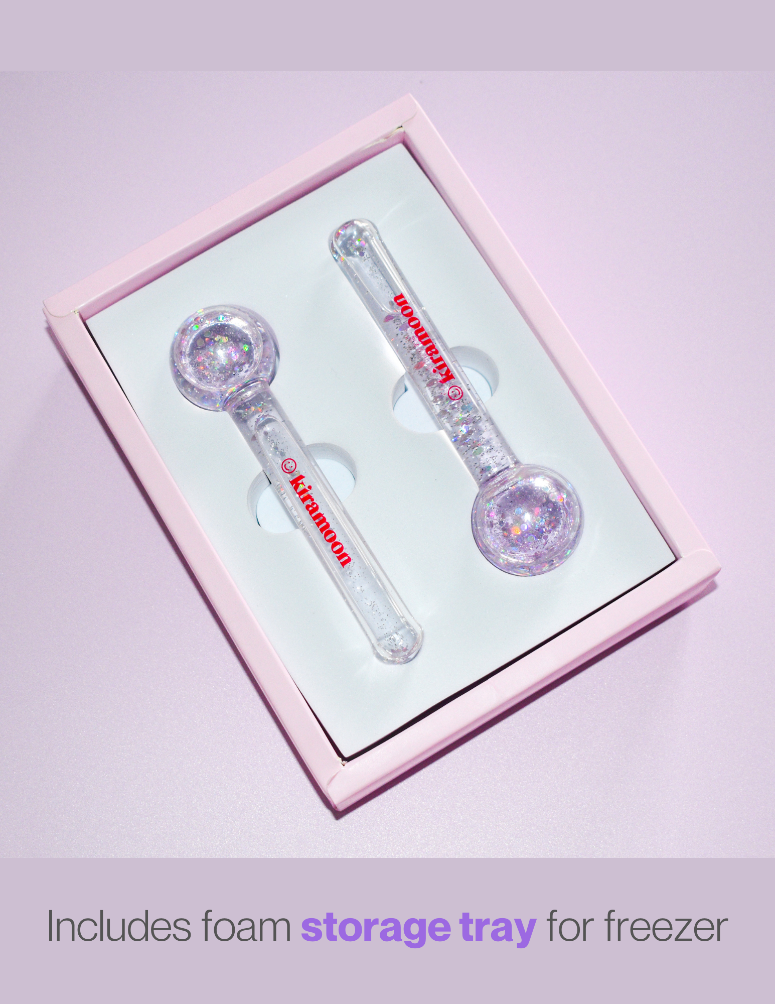 Kiramoon - Wholesale Face/Beauty Roller - Moon Globes Glittery Facial Ice Rollers7