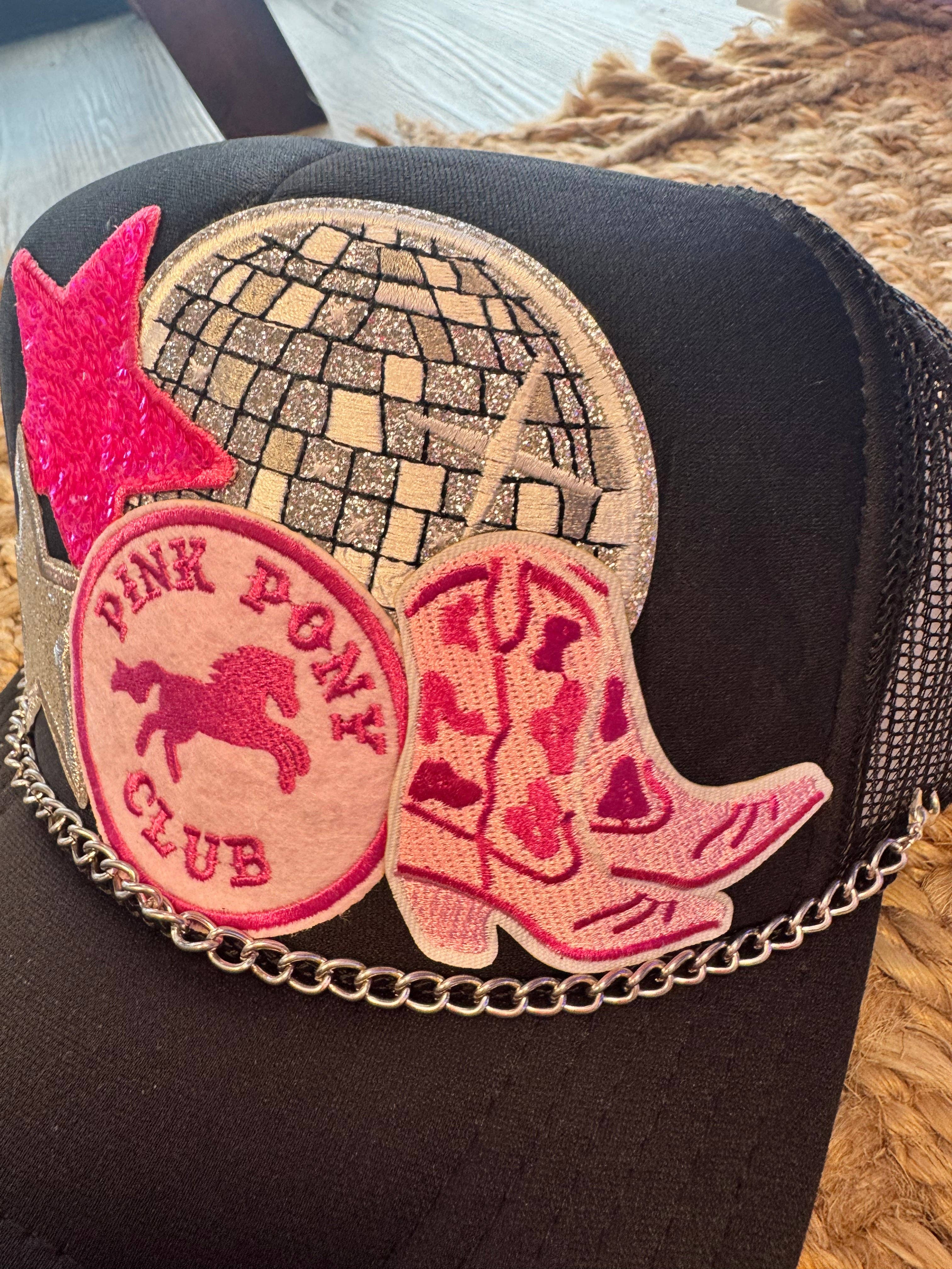 Patchwrx Customs Hat Bar - Wholesale Trucker Hat - Women's - Pink Pony Club Cowgirl Trucker Hat2