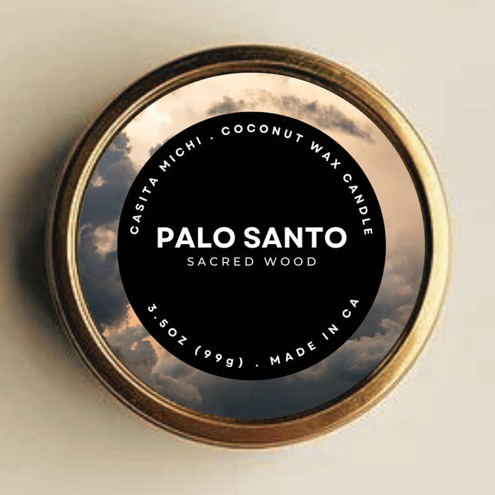 Palo Santo (SACRED WOOD) Candle Tin, 3.5oz for wholesale by CASITA MICHI