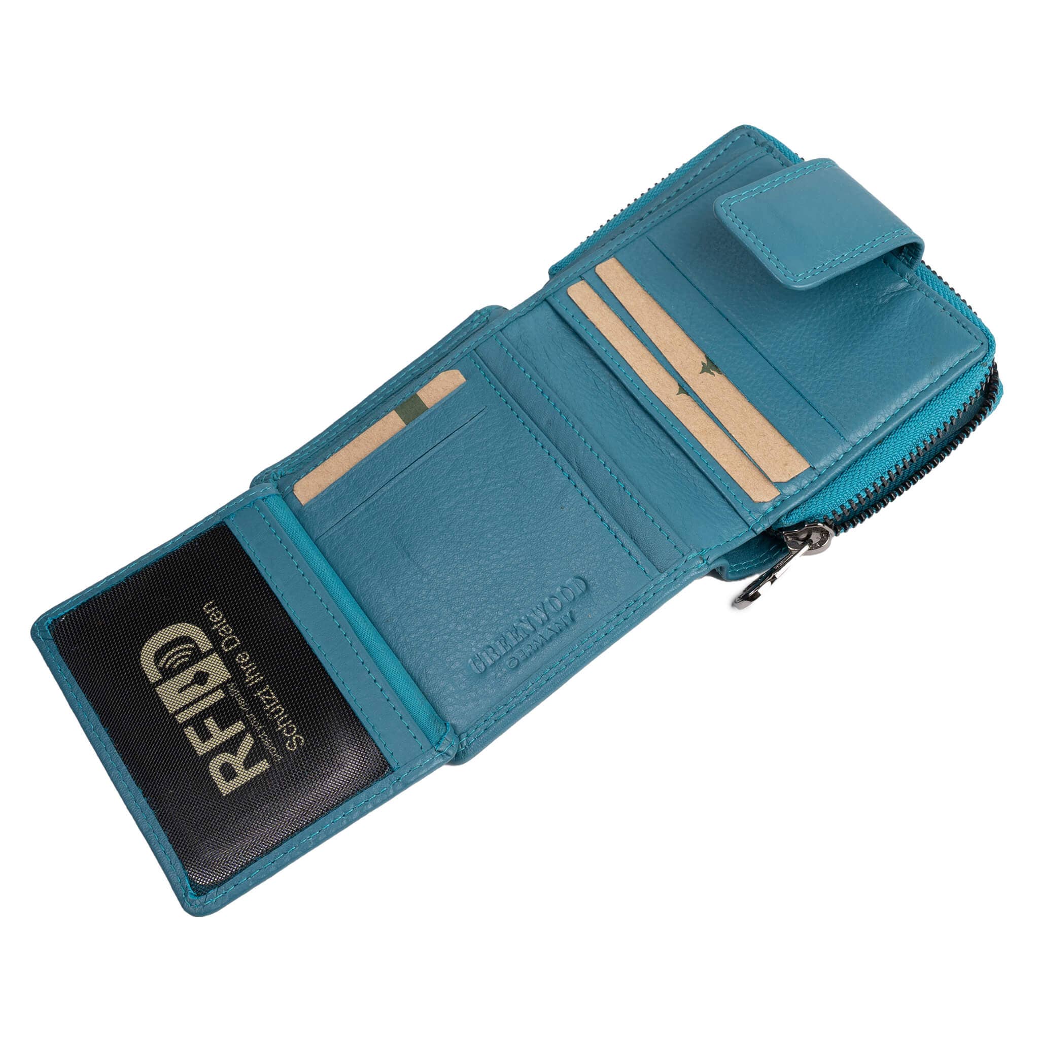 Greenwood - Wholesale Wallet - Unisex - Akiro women's small leather wallet with zip pocket4