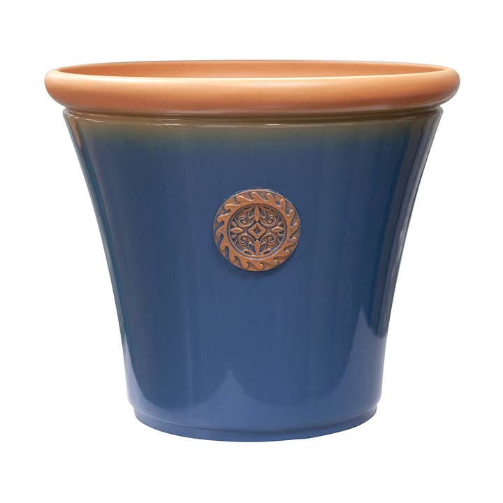 45cm Chatsworth Pot - Blue for wholesale by CREEKWOOD GARDEN AND GIFT LTD