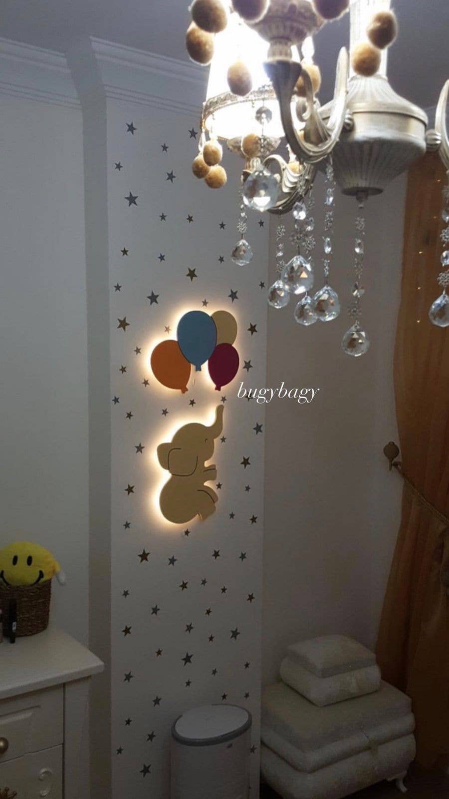 può fare tutti i colori Lampada da parete con 4 palloncini per cameretta bambini  Decorazione da parete per nursery in vendita all'ingrosso su Faire4