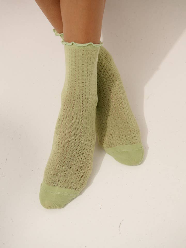 Angels Whisper Accessories - Wholesale Socks – Women's - Marshmallow Frill Mesh Socks4