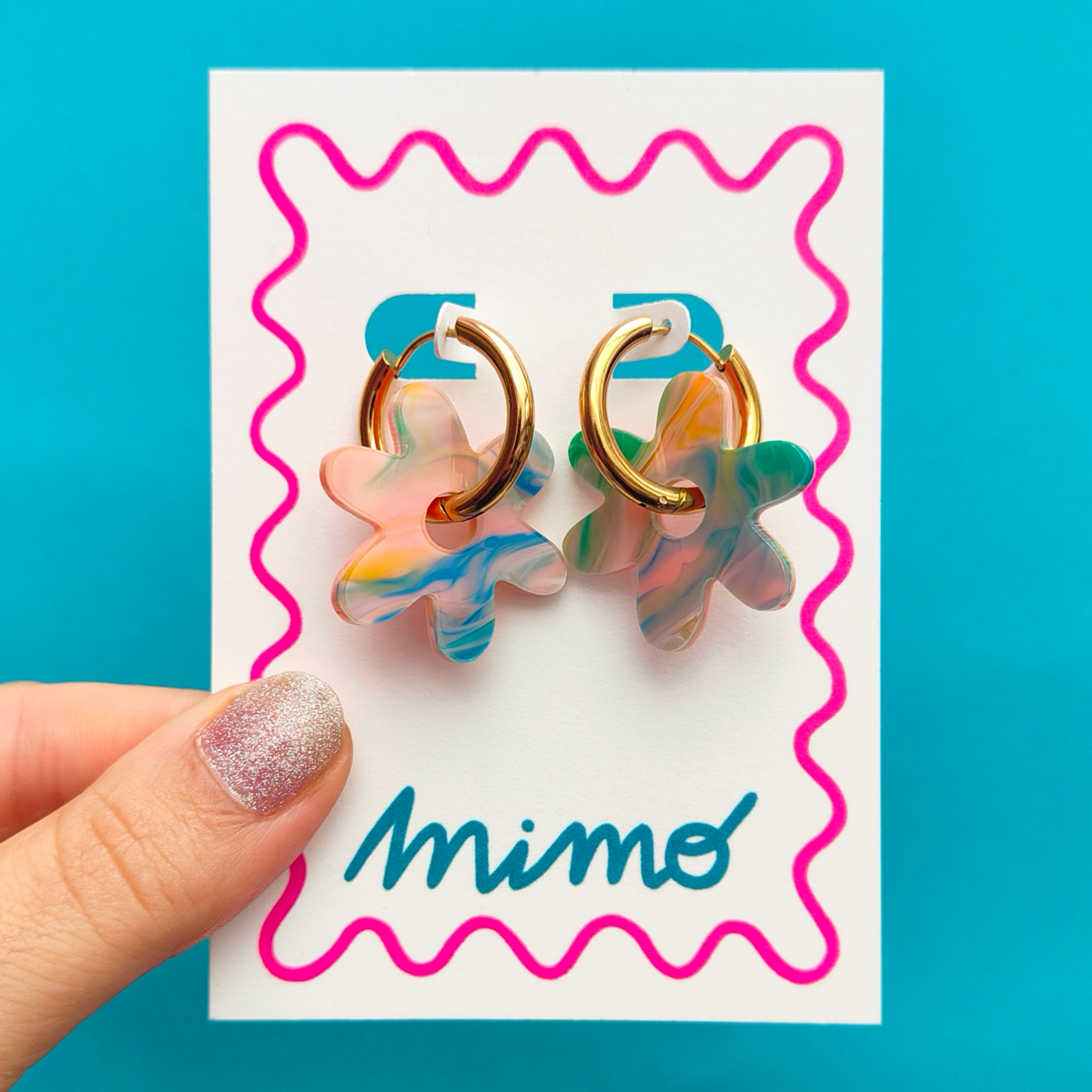 Mimo – wholesale Hoop earrings – Wholesale Flower Hoop Earrings3
