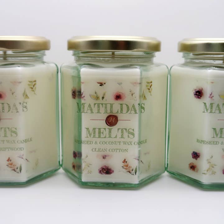 Matilda's Melts – wholesale Jar/filled candle – Coconut and Rapeseed Wax Jam Jar Candles16