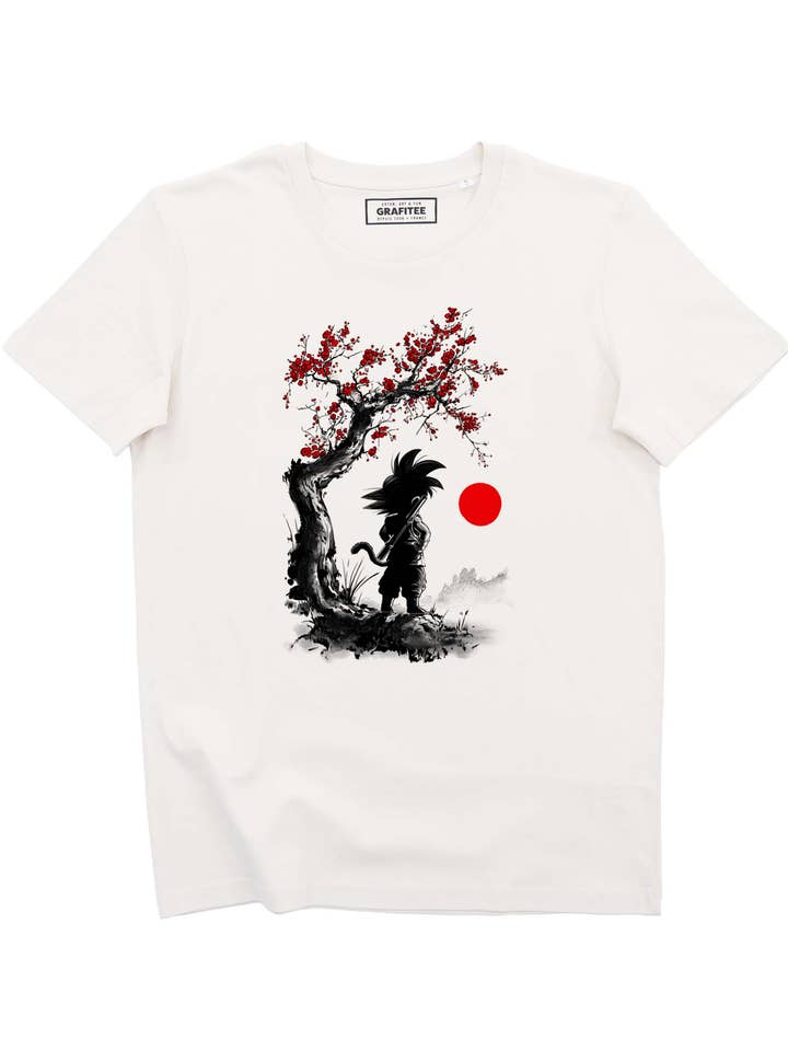 T-shirt The Young Hero gebroken wit 100% katoen GOTS voor wholesale door Grafitee