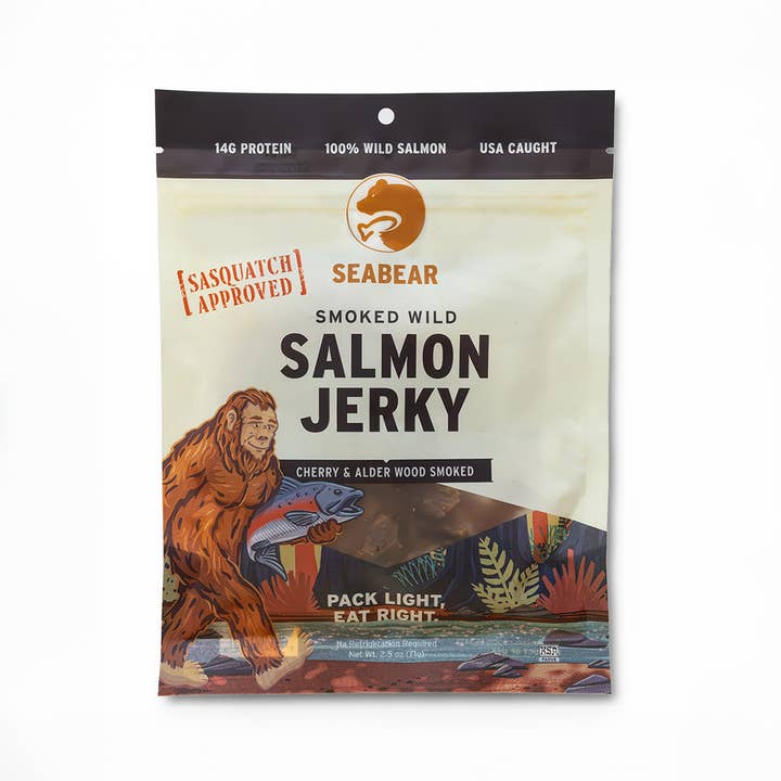 SeaBear Smokehouse - Wholesale Jerky - Smoked King Salmon Jerky Sasquatch Approved
