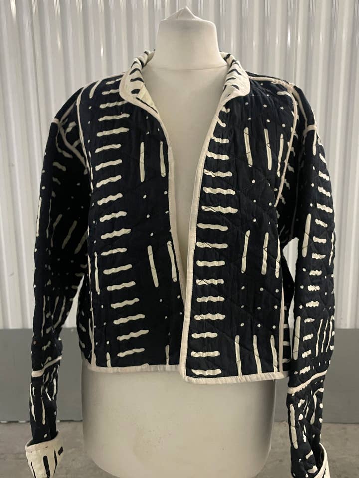 100% Quilted Cotton Crop Reversible Jacket for wholesale by Funky Yak Ltd