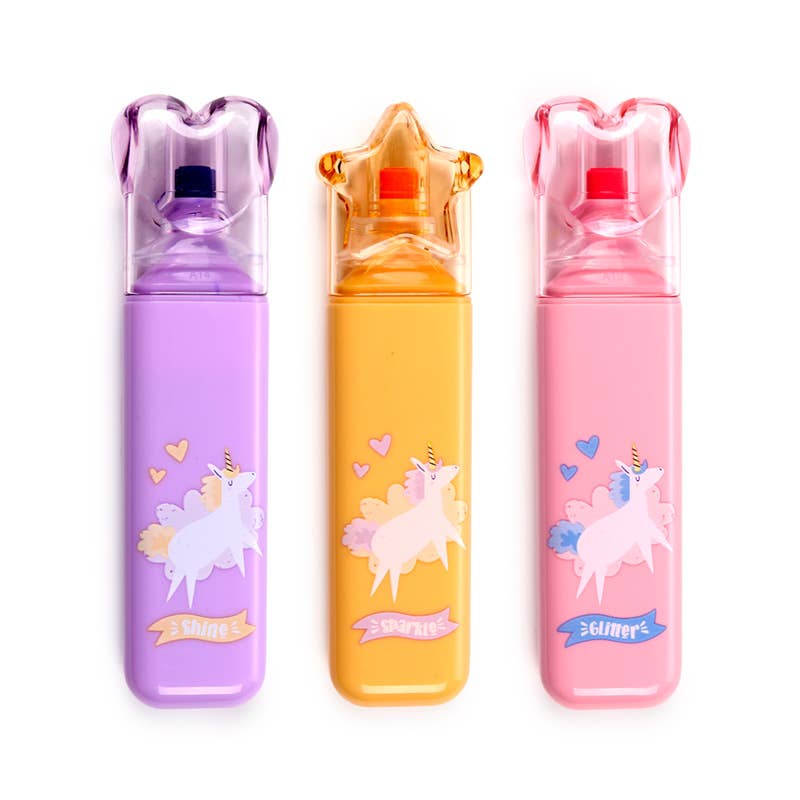 Puckator Ltd – wholesale Highlighter – Unicorn Magic Shaped Lid Highlighter Set of 32