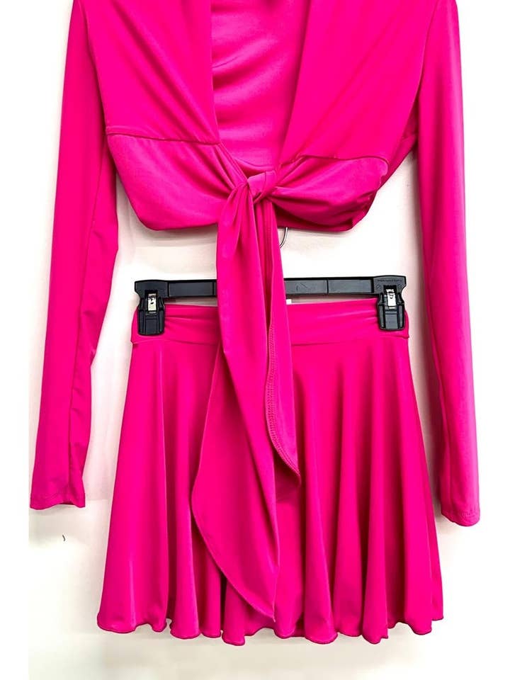 TOP WITH TIE WAIST AND SKIRT for wholesale by FashionShowcase