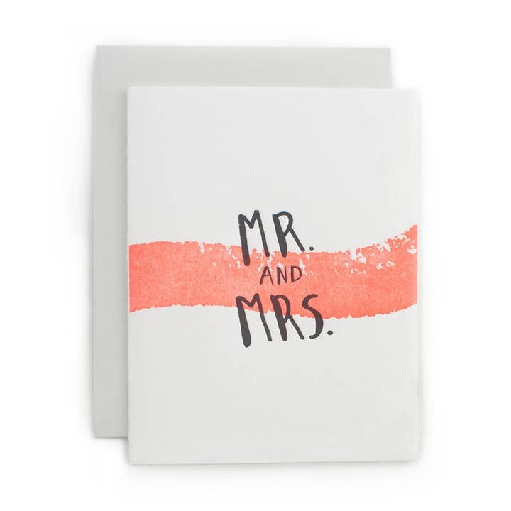 Mr. and Mrs. Card for wholesale by Tack and Ward