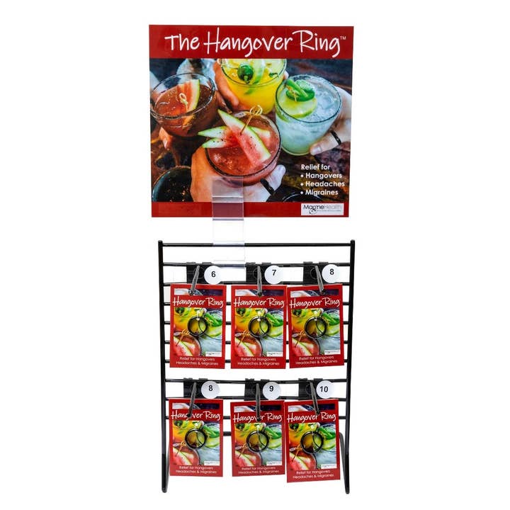 Large Black Peg Rack With 48 Hangover Rings for wholesale by Magnehealth