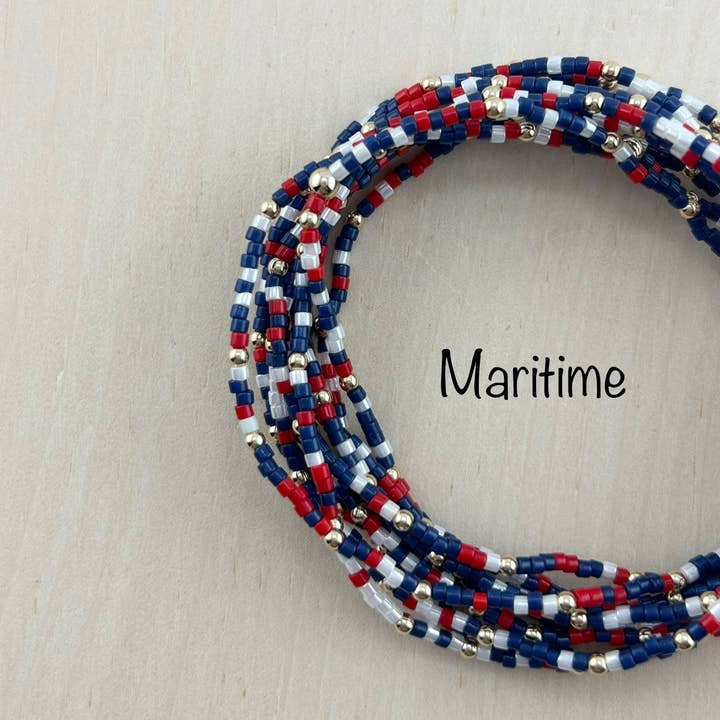 Back Bay Bead Company - Wholesale Beaded Bracelet - Stretchy Seed Bead Bracelets Gold Fill Gifts for Her Jewelry1