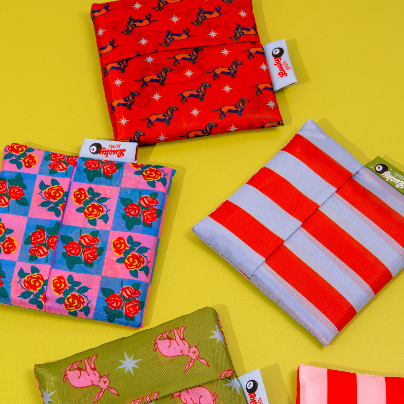 Lucky Goods Paper - Wholesale Tote Bag - Women's - Weenie Starburst Pattern Foldable Nylon Tote7