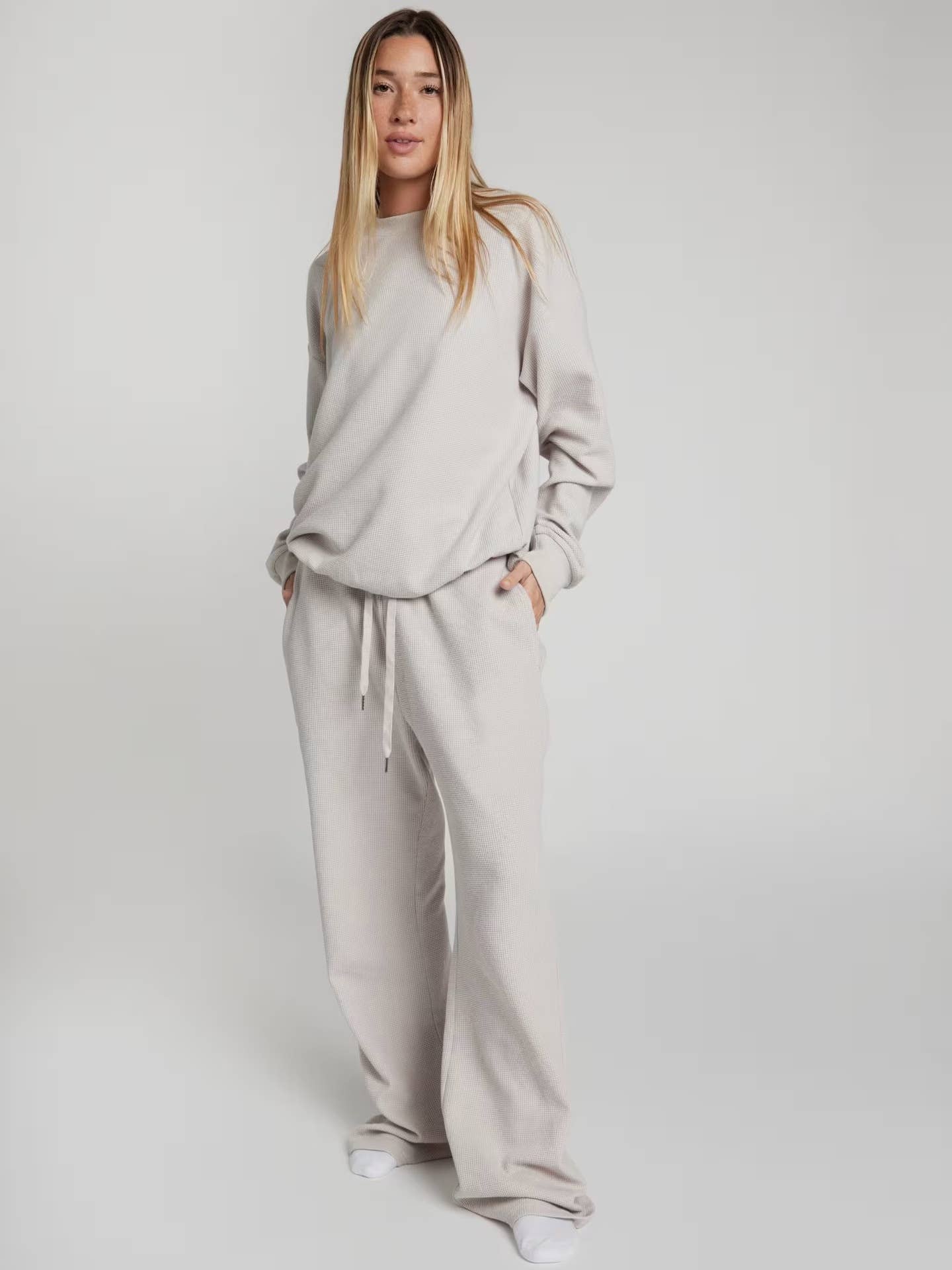 ElevateWell – wholesale Lounge set – Women's – Fashion Casual Solid Color Two-Piece Set9