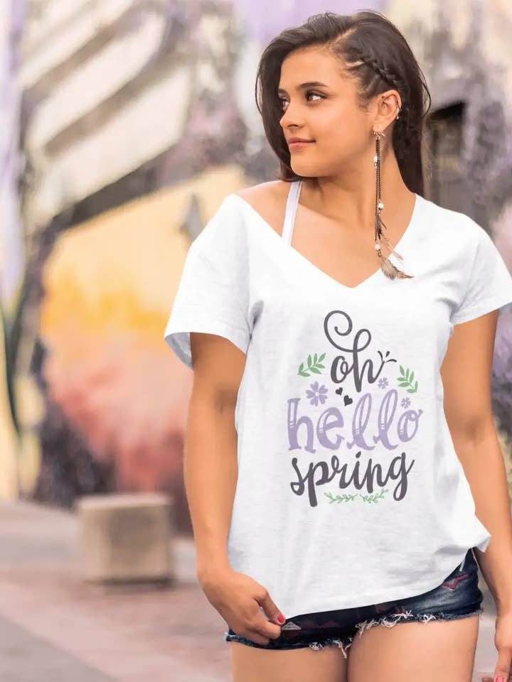 ULTRABASIC T-shirt voor dames Oh Hello Spring - Grappig T-shirt voor wholesale door ULTRABASIC