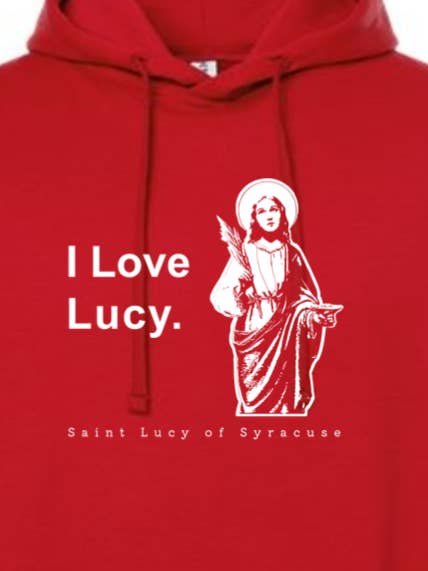 Ich liebe Lucy - St. Lucy Kapuzenpullover für den Großhandel von Sock Religious