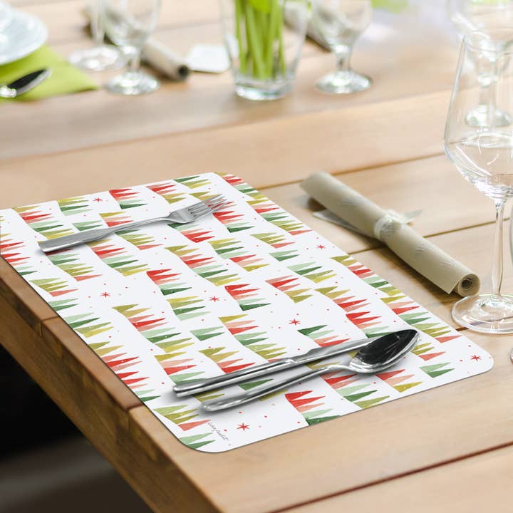 Conimar Promotions - Wholesale Placemat - "Bright & Merry" Reversible Rectangular Plastic Placemat 1