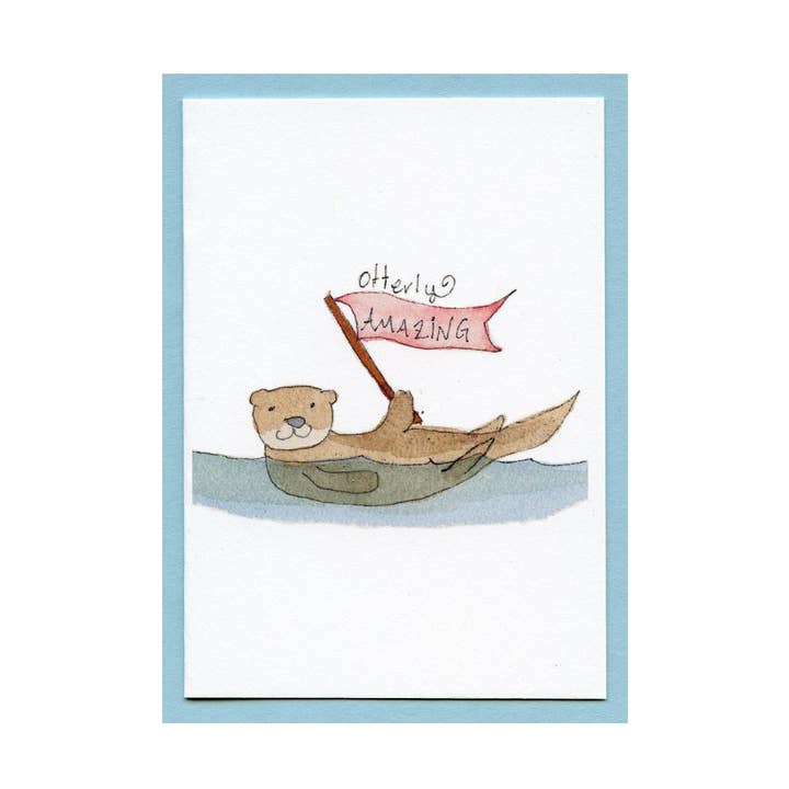 Otterly Amazing Enclosure Card for wholesale by Zucchini Fish