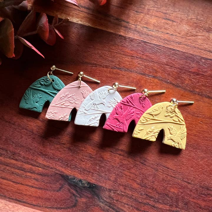 Brincos Bird & Branch Arch Arch Statement por atacado de Lumu Moon Handmade Designs