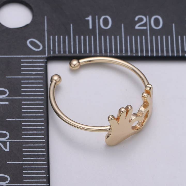 Aim Eternal - Wholesale Band/Stacked Ring - Gold Heart Hand Gesture Ring Heart Shaped Hands - Heart Sign - Heart Hands Ring- Hands Jewelry for Valentine Gift BFF friend R-2452