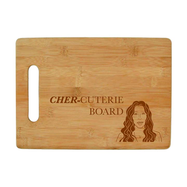 Cher-cuterie Board - Cher Bamboo Cutting Board for wholesale by Calm Down Caren