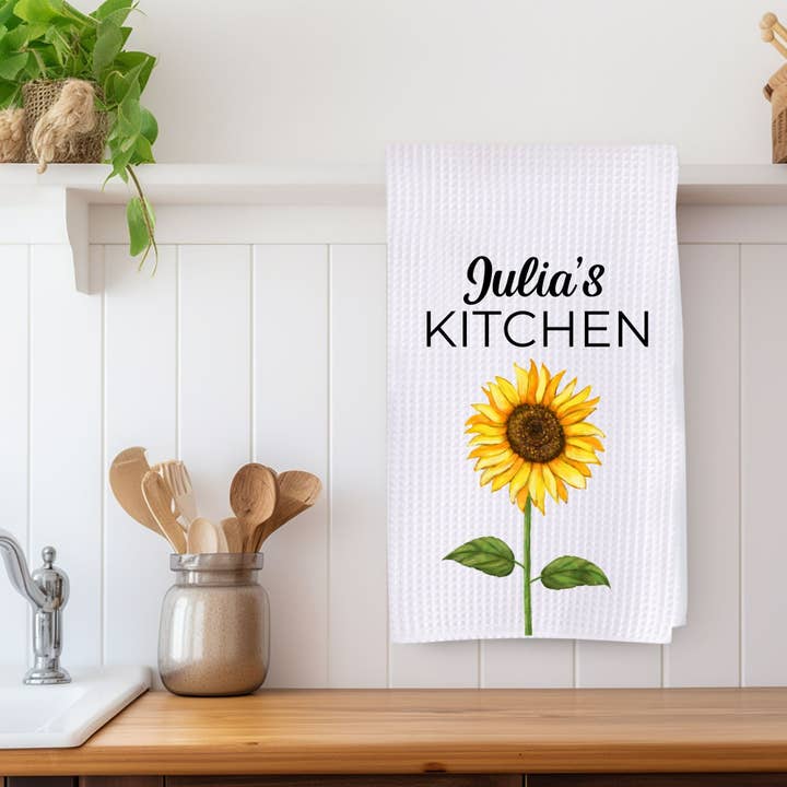 Asciugamano da cucina classico con girasoli per la vendita all'ingrosso da parte di MerikaArt