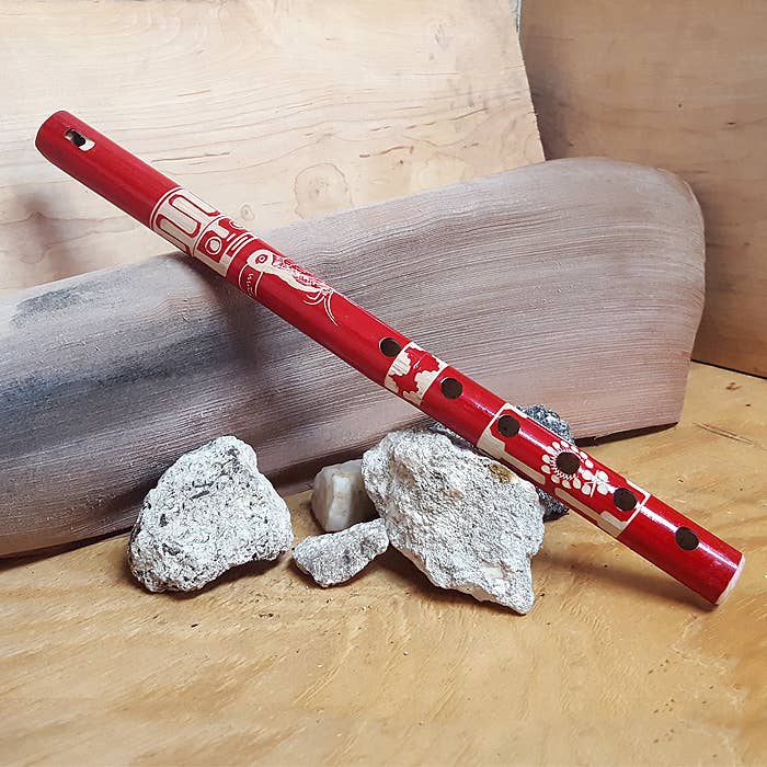 Pichincha - Wholesale Musical Instrument - Large Colored Bamboo Wooden Recorder Flute Music Instrument