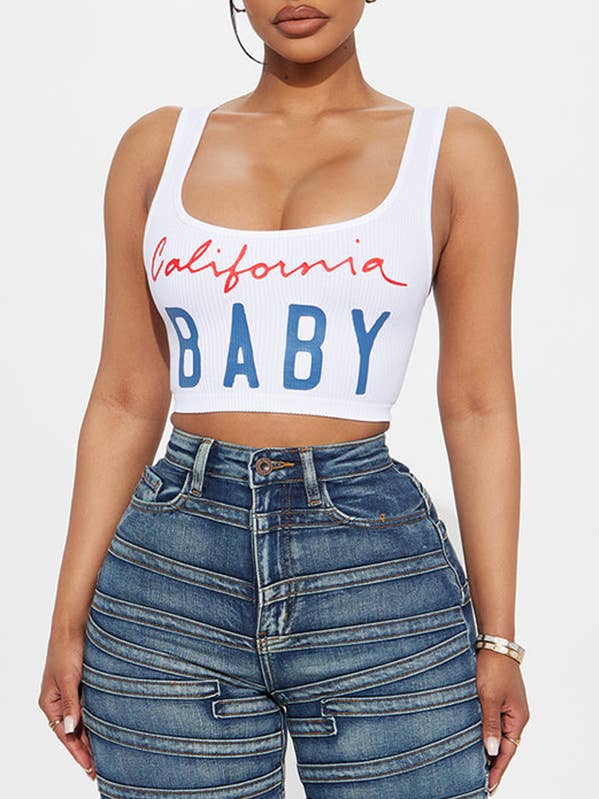 CALIFORNIA BABY TOP CURTO CANELADO por atacado de 5besties inc