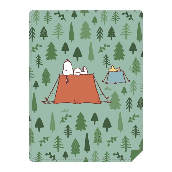 BRIEF INSANITY - Wholesale Throw Blanket - Snoopy Camping Throw Blanket