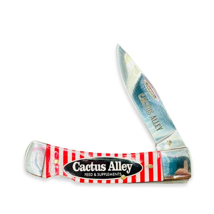 "Feed Sack" - Cactus Alley Hat Co Lockblade Knife (2024) for wholesale by Cactus Alley Hat Co.