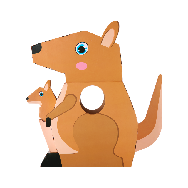 Paper Pops - Wholesale DIY craft kit – Child - 3D Cardboard Kangaroo Costume Kit - Mila the Kangaroo1