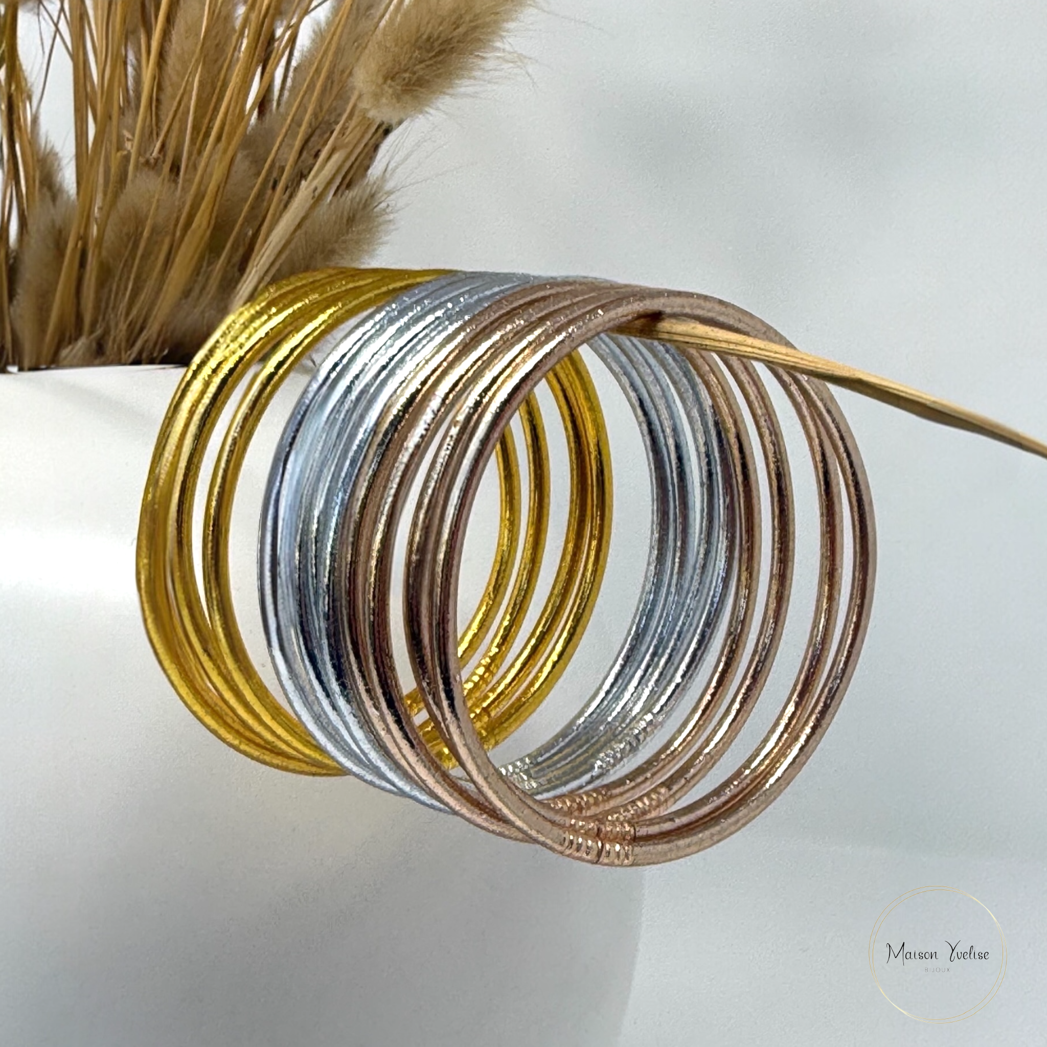 Maison Yvelise – wholesale Bangle bracelet – Thin Thai Buddhist Bangle – Authentic Kumlaï7