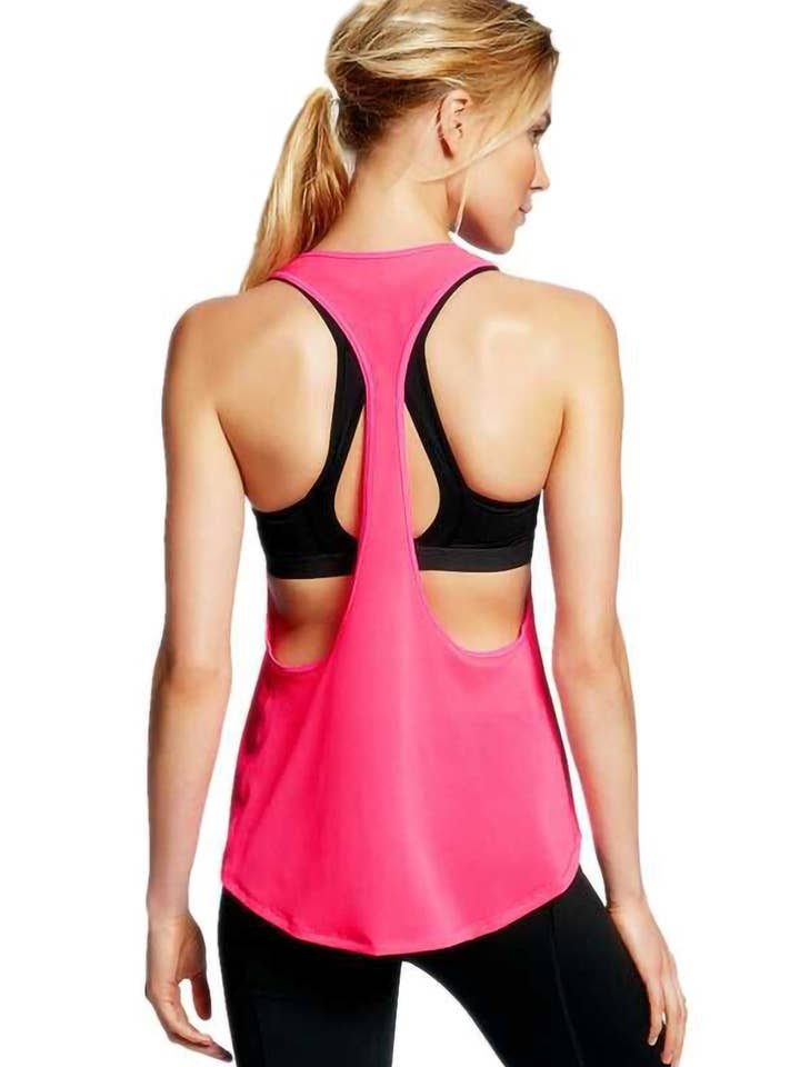Active by Anna-Kaci - Wholesale Athletic Top - Women's - Sleeveless Flowy Loose Fit Racerback Yoga Workout Tank Top6