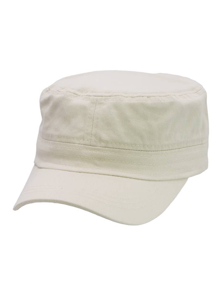 Gorra de cadete de sarga de algodón sin estructura con cierre de velcro para venta al por mayor de Cap Zone