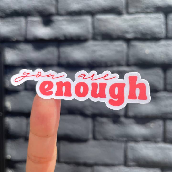 Du er nok | Mental Health Matters Matte Sticker Waterpr for engroshandel hos Maarte by Jan