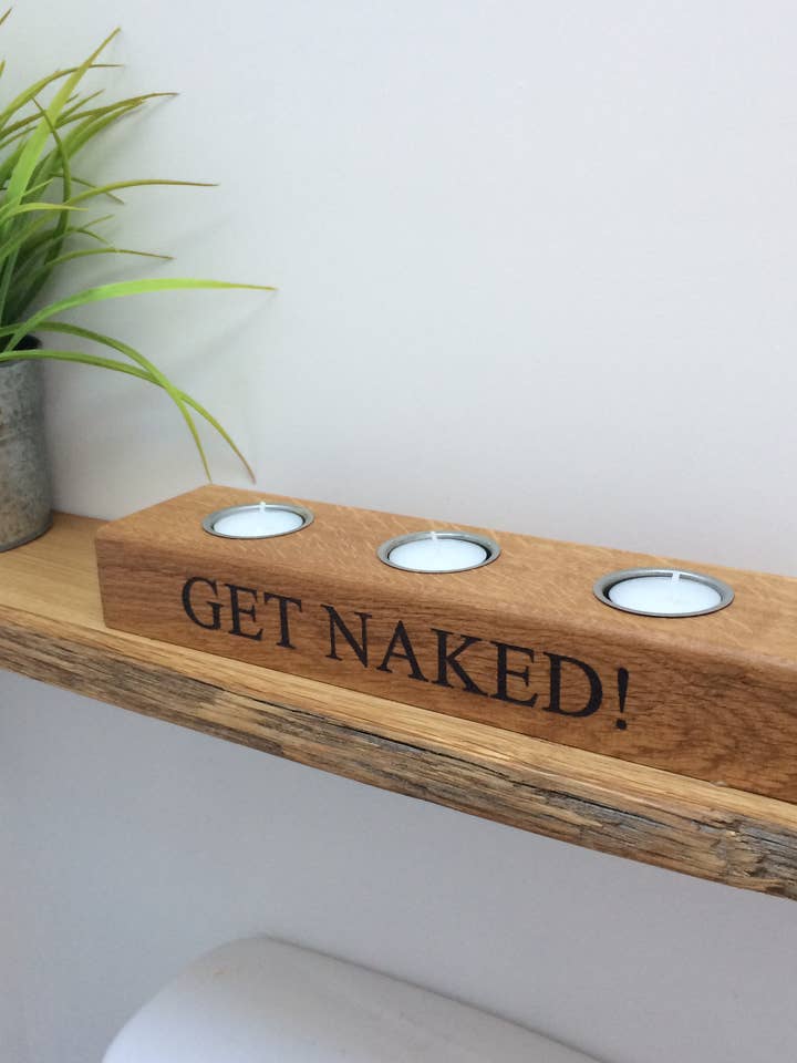 Oak Triple Tea Light Holder for engroshandel hos Holder and Hook