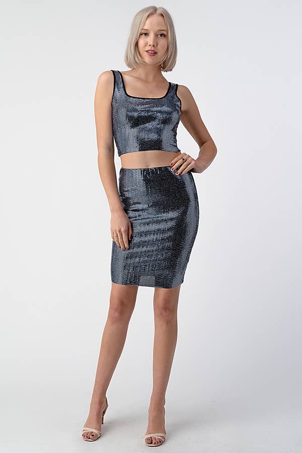 miroh - Wholesale Skirt - Women's - Sequined Mini Skirt5