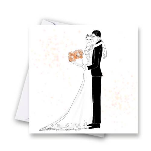 Fashion Wedding - Mr & Mrs Brown Wedding Card for wholesale by Catherine Loves