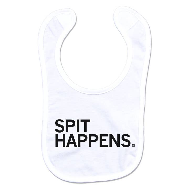 Spit Happens Bib for wholesale by RAYGUN