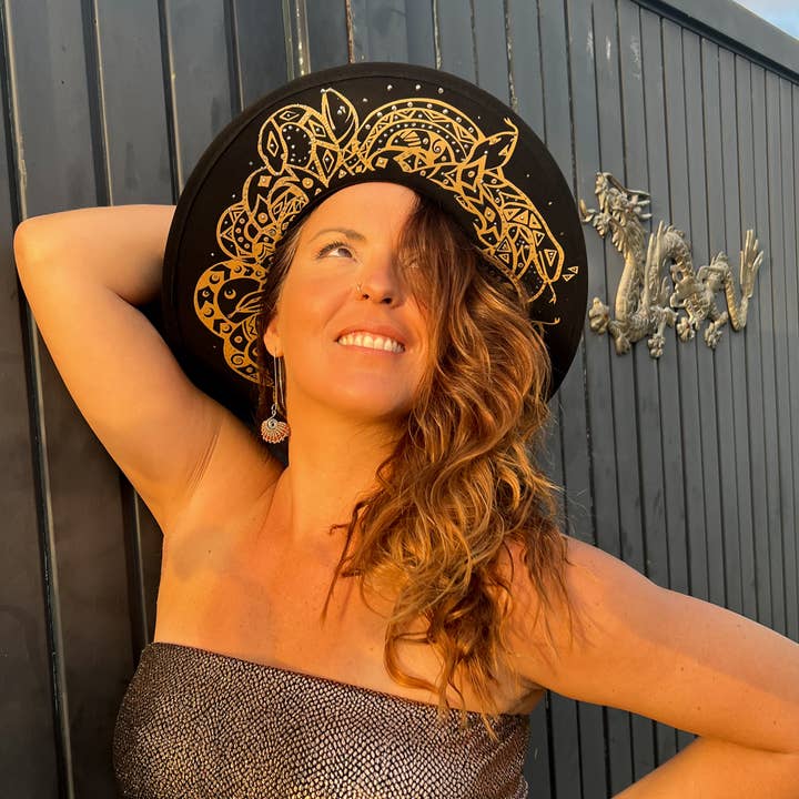 Medusa Fedora Hat | Black or Tan Fedora Hat for wholesale by SoFree Creations