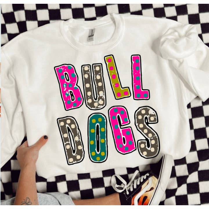 Cypress Slough Outfitters - Wholesale Graphic Sweatshirt - Women's - Graphic Sweatshirt - Chunky Fun Bulldogs